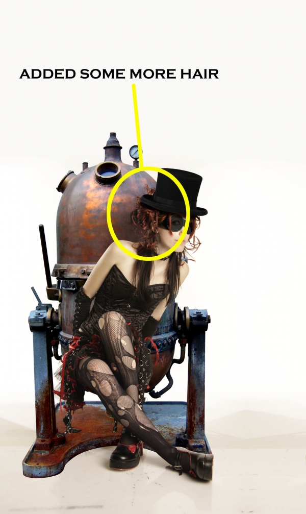 Creation of Steampunk Girl: Step 8